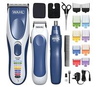 Wahl Colour Pro Cordless 3-in-1 Hair Cutting Kit, Rechargeable Hair Clipper, Battery Powered Trimmer & Ear/Nose Hair Removal, Suitable for Families, Colour Coded for Easy Home Hair Cuts