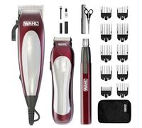 Wahl Complete Corded Grooming Set, Hair & Beard Clipping, Nose/Ear Trimmer | Full male grooming gftset, precision blades, 10 attachment combs, mains operated, hair, beard, nose & ear trimming