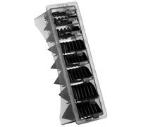 Wahl Plastic Comb Attachments for Standard Multi Cut Clippers, Durable Plastic Combs, Set of 8, Easy Organisation, Clipper Guide Combs, Additional Cutting Lengths, Black