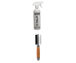 WAHL Dog Detangler Spray, 500 ml, +Wahl Double Sided Soft Brush, Pet Brush for Dogs and Cats