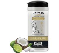 Wahl Dog Wipes Refresh Cleaning Wet Wipes, Remove Pets At Home Dirt and Odors, pH Balanced, Alcohol Free and Paraben Free, 50 Wipes,Coconut Lime