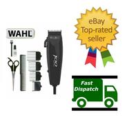 Wahl Groom Ease 100 Series Hair Corded Clipper Professional 9 Pieces Kit Black..
