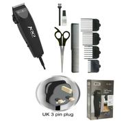 Wahl Groom Ease 100 Series Hair Corded Clipper Professional 9 Pieces Kit Black..