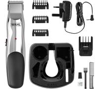 Wahl Groomsman Rechargeable Beard Trimmer Beard Trimmers Men Stubble Trimmer Male Grooming Set Cordless Beard Trimmer Beard Care Kit Silver
