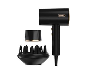 Wahl Ionic Flow Hair Dryer, Lightweight with Diffuser & Concentrator Nozzle | Compact, travel friendly, quick drying, 2 heat & three speed settings, cool shot, Ionic technology reduces frizz & static
