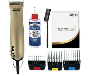 Wahl KM SS Professional Dog Clipper - Low Noise Pet Grooming Clippers for Dogs, Cats & Pets with Stainless Steel Blade, 3 Guide Combs, Clipper Oil & Hard Storage Case