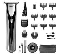 Wahl Lithium Elite Cordless Beard Trimmer Kit, Precision Grooming Rechargeable, 3026318, Silver