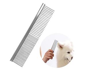 Wahl Metal Pet Comb, Stainless Steel Dog and Cat Comb, Rust Resistant Comb, Grooming Tools for Dogs, Fur Detangling Tool for Pets, Metal Combs for Thick Coats