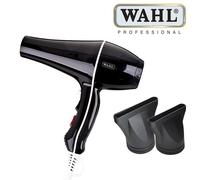 Wahl Powerdry, 2000W Hairdryer, Hair Dryers for Women, Reduces Static and Frizz, Tourmaline Coated Grille, Cool Shot Button, 3 Heat and 2 Speed Settings, Two Concentrator Nozzle, Black