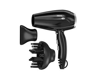 Wahl Powershine Hairdryer, Fast Drying with Diffuser & Concentrator Nozzle | Adjustable temperature settings, 3 heat & 2 speed, cool shot function, enhance curls & waves with diffuser, quick drying