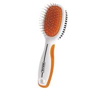Wahl Premium Pet Double Sided Medium Pin Bristle Brush Ergonomic Brush with Ergonomic Rubber Grips for Comfortable Brushing and Finishing Coats of Do