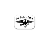 Wahl Pro Gloria et Patria Glory Quote Sticker Prussia Prussian SSischen Army Eagle Crest Emblem 10x7 cm # A2182