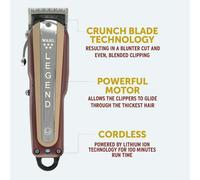 Wahl Professional 5 Star CORDLESS Legend Hair Barber Clipper PREMIUM GUARDS