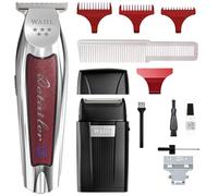 Wahl Professional Trimmer and Shaver Bundle, Cordless Detailer Barbers Trimmer, Wide T-Blade for Straight Lines, Ultra-Close Fade Finishing, Perfect for Salon Use