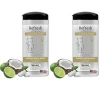 Wahl Refresh Grooming Wipes - Alcohol & Paraben Free, Deodorizing Cleansing Tissues for Pets, Cats & Dogs (Pack of 2)