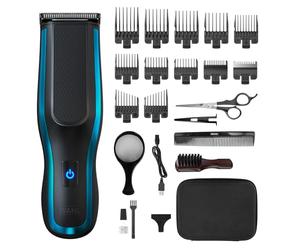 Wahl Self Clip 360 Cordless Rechargeable Lithium Men's DIY Hair Clipper | Soft Cut, Double Grip "360 Secure Grip", Fluid Cut, 10 Accessory Combs, USB Charging, Washable Blades