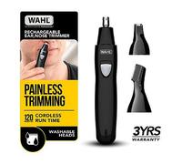 Wahl Nose Hair Trimmer for Men and Women 3-in-1 Ear and Eyebrow Trimmer, Rechargeable, Washable Heads