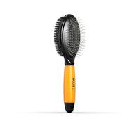 Wahl Two-Sided Brush - Soft Pin and Bristle Brush for Detangling, Pet Grooming Tools, Fur Removal and Smoothing, Comfortable Handle, Orange