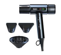 Wahl Vanquish T-Shape Dryer | Professional Hair Dryer, 1600 W, FlowControl Technology, Ionic, 4 Heat Settings, Magnetic Tips and Diffuser