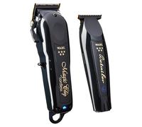 Wahl Cordless Barber Combo - Cordless Hair Clipper Combo - Black Magic Clip & Detailer Li - Titanium Knives, 100 Minutes Working Time