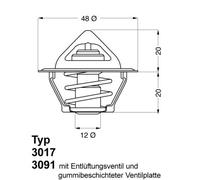 WAHLER 3017.92D2 Thermostat, coolant for DAEWOO,OPEL,VAUXHALL