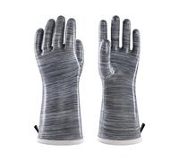 wahoo Liquid Silicone Oven Gloves, Heat Resistant Oven Mitts for Cooking, Baking, BBQ, CoralAir Liner, Food Grade, Waterproof, Non Slip, Grey, XL/10