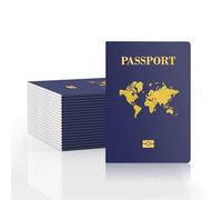 WAHXIAOSW 20 Pcs Kids Passport Book - Blank Fake Passport Notebooks for Pretend Travel, Party Supplies, School Projects, Travel-Themed Events
