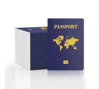 WAHXIAOSW 30 Pcs Kids Passport Book - Blank Fake Passport Notebooks for Pretend Travel, Party Supplies, School Projects, Travel-Themed Events