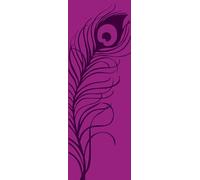 Wai Lana Extra Thick Yoga and Pilates Mat (Peacock Feather, Purple)- 1/4 Inch Thick, Latex-Free, Non-Slip, Lightweight, Easy Wash, 389