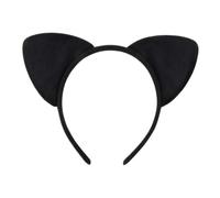 Waibejon Halloween Black Cat Ears Headband, Soft Fabric Cat Ears Halloweens Headband Alice Hair Band Halloween Costumes Accessories Fancy Dress for Women Kids Girls