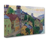 Waidhofen An Der Ybbs By Carl Moll Canvas Print | Gallery Wrapped 30mm Frame Wall Art | 24x16 inches | Ready to Hang | Classic Picture | Living Room Bedroom Lounge Office