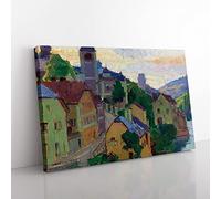 Waidhofen An Der Ybbs By Carl Moll Classic Painting Canvas Wall Art Print Ready to Hang, Framed Picture for Living Room Bedroom Home Office Décor, 60x40 cm (24x16 Inch)