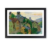 Waidhofen an Der Ybbs by Carl Moll Framed Print | A2 Black Framed Wall Art | Ready to Hang | Modern Nature Picture | Living Room Bedroom Lounge Office