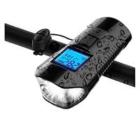 WaiDXn Bike Light Set USB Rechargeable Bicycle Light Front Back Super Bright Waterproof Bicycle Odometer Speedometer 4 Light Modes & Trumpet Fits All Bicycles, Mountain, Road