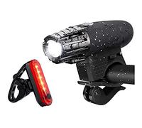 WaiDXn Bike Lights Set USB Rechargeable, Waterproof Front Headlight and Rear Back Tail light, LED Bicycle Lights Easy to Mount and Suitable for all Bicycles with 4 Light Mode Settings
