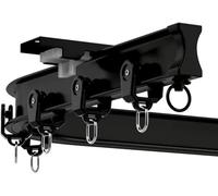 WaiDXn Curved Curtain Track Ceiling Mount, Heavy Duty Aluminum Flexible Room Divider Rails System(Schwarz,9m/29.5ft)