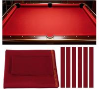 WaiDXn Fine-spun Blended Billiard Table Cloth, Suitable For American 9-ball Tables(Red)