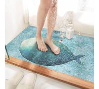 WaiDXn Quick-Dry Rubber Loofah Shower Mat(Big Fish,90x120cm)