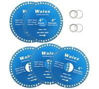 Waies 4 Inch Multifunction Disc for Angle Grinders, All Purpose Metal Cut Off Wheels for Steel, Rebar, Sheet Metal, Angle Iron, Stainless Steel (5 Pcs)