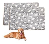 Waigg Kii 2PCS Large Dog Bed Washable,Soft Dogs Bed Pet Mat for Small Medium Large Dogs,Fluffy Luxurious Dogs Cushion Pet Crate Mattress (Grey,79 * 60cm)