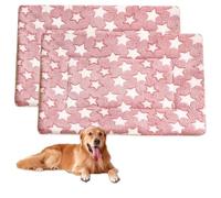 Waigg Kii 2PCS Large Dog Bed Washable,Soft Dogs Bed Pet Mat for Small Medium Large Dogs,Fluffy Luxurious Dogs Cushion Pet Crate Mattress (White,89 * 68cm)
