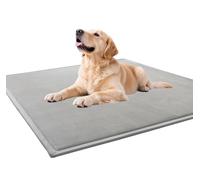 Waigg Kii Dog Bed Mat for Medium Large Dogs Washable,Ultra Soft Dog Beds Crate Mat Pad,Anti-Slip Deluxe Kennel Bed Sleeping Mats for Large Jumbo Medium Small Dogs (Grey,50 * 120CM)