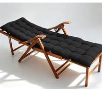 Waigg Kii Durable Thick Garden Bench Cushion,8cm PP Cotton Rectangle Chair Pad with Straps Non-Slip,Sofa 2/3/4 seater Outdoor Bench Seat Pad for Patio Dining Swing Floor (100x40CM,Black)