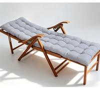 Waigg Kii Durable Thick Garden Bench Cushion,8cm PP Cotton Rectangle Chair Pad with Straps Non-Slip,Sofa 2/3/4 seater Outdoor Bench Seat Pad for Patio Dining Swing Floor (155x50CM,Grey)