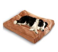 Waigg Kii Extra Large Dog Bed 9cm Thick Support Pet Cushion,Washable Sleeping Dog Bed with Removable Plush Cover Non-Slip Base Calming Mattress for Indoor Cat (D,XL-100 * 75 * 8CM)