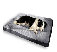 Waigg Kii Extra Large Dog Bed 9cm Thick Support Pet Cushion,Washable Sleeping Dog Bed with Removable Plush Cover Non-Slip Base Calming Mattress for Indoor Cat (B,S-48 * 45 * 8CM)