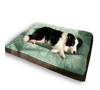 Waigg Kii Extra Large Dog Bed 9cm Thick Support Pet Cushion,Washable Sleeping Dog Bed with Removable Plush Cover Non-Slip Base Calming Mattress for Indoor Cat (A,M-60 * 47 * 8CM)