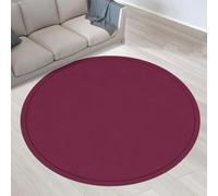 Waigg Kii Large Area Rug Crawling Mat for Living Room,Round Thick Nursery Rug Play Mat for Toddlers/Kids,Ultra Soft Coral Velvet Area Rugs for Yoga Tatami Floor Window Non-Slip (Red,90cm)