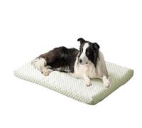 Waigg Kii Large Cooling Dog Bed Non-Slip Dogs Bed,Washable Pet Mat Dog Cushion with Removable Cover,Luxurious Dogs Cushion Pet Crate Mattress (Green,50 * 40 * 5cm)