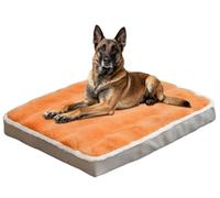 Waigg Kii Large Dog Bed Thick Support Dogs Cushion Washable,Luxurious Anti Anxiety Memory Foam Cat Bed with Removable Cover,Non-slip Dog Sofa Beds for Indoor Pet (Orange,M 76 * 51 * 8CM)